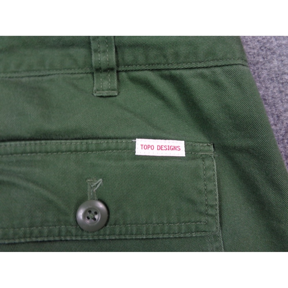 Topo Designs Military Field Pants 34 Green Minimalist Hiking Outdoors Sportswear - Picture 9 of 14